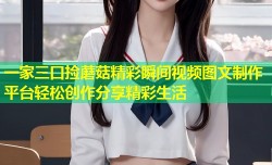 一家三口捡蘑菇精彩瞬间视频图文制作平台轻松创作分享精彩生活