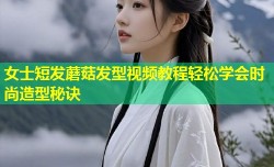 女士短发蘑菇发型视频教程轻松学会时尚造型秘诀