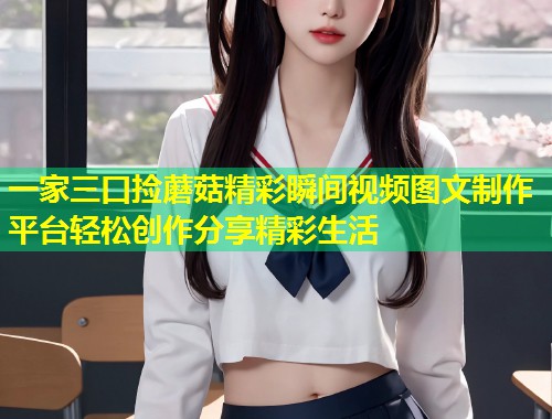 一家三口捡蘑菇精彩瞬间视频图文制作平台轻松创作分享精彩生活  第1张